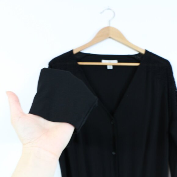 *Halston Black V Neck Jumpsuit - Picture 7 of 13